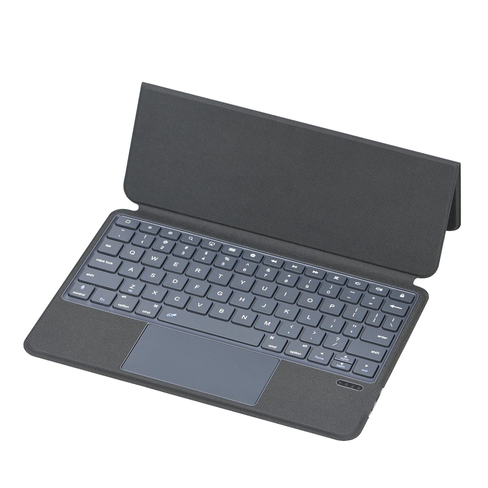 NNEIDS Bluetooth Keyboard Leather Case For Ipad Air / Pro 11 - Touch Pad - Black