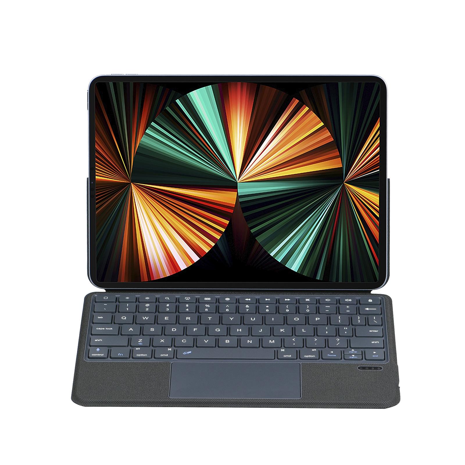 Bluetooth Keyboard Leather Case For Ipad Air / Pro 11 - Touch Pad - Black